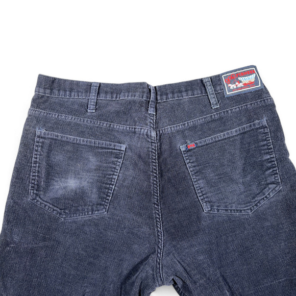 Vintage Gap Pants Mens 35x33 Blue Corduroy Pioneer Straight Talon Zip 80s - Picture 8 of 12